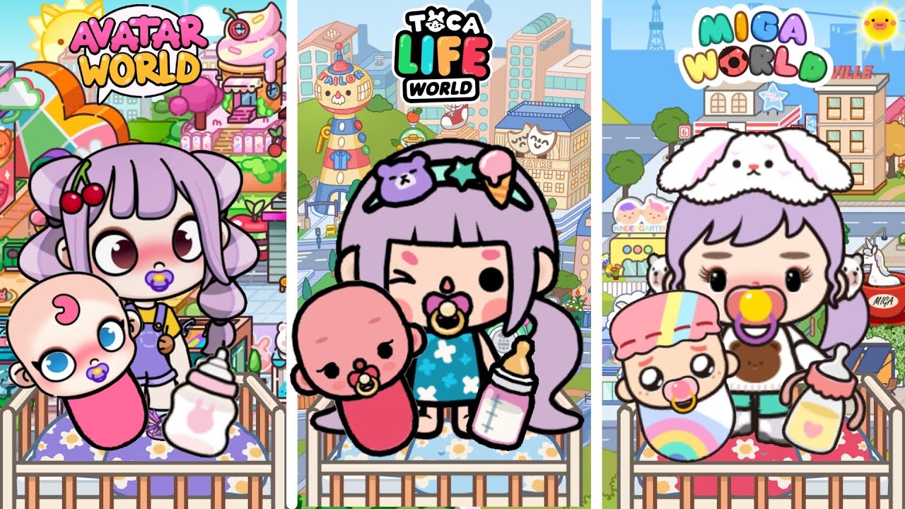 Toca Kids VS Avatar Kids VS Miga Kids 👧🏻🍼💓 | Toca Life World | Toca Boca | Avatar World | Miga World