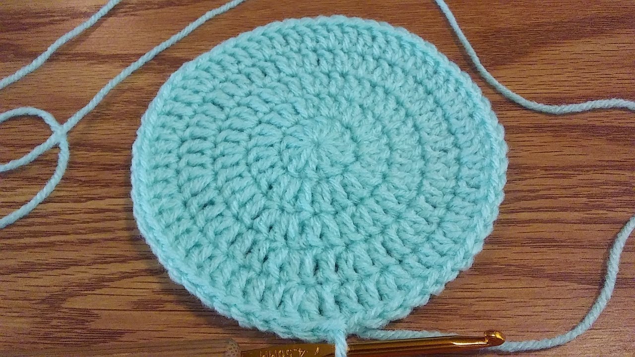 Crochet hidden seam double crochet hat's circle