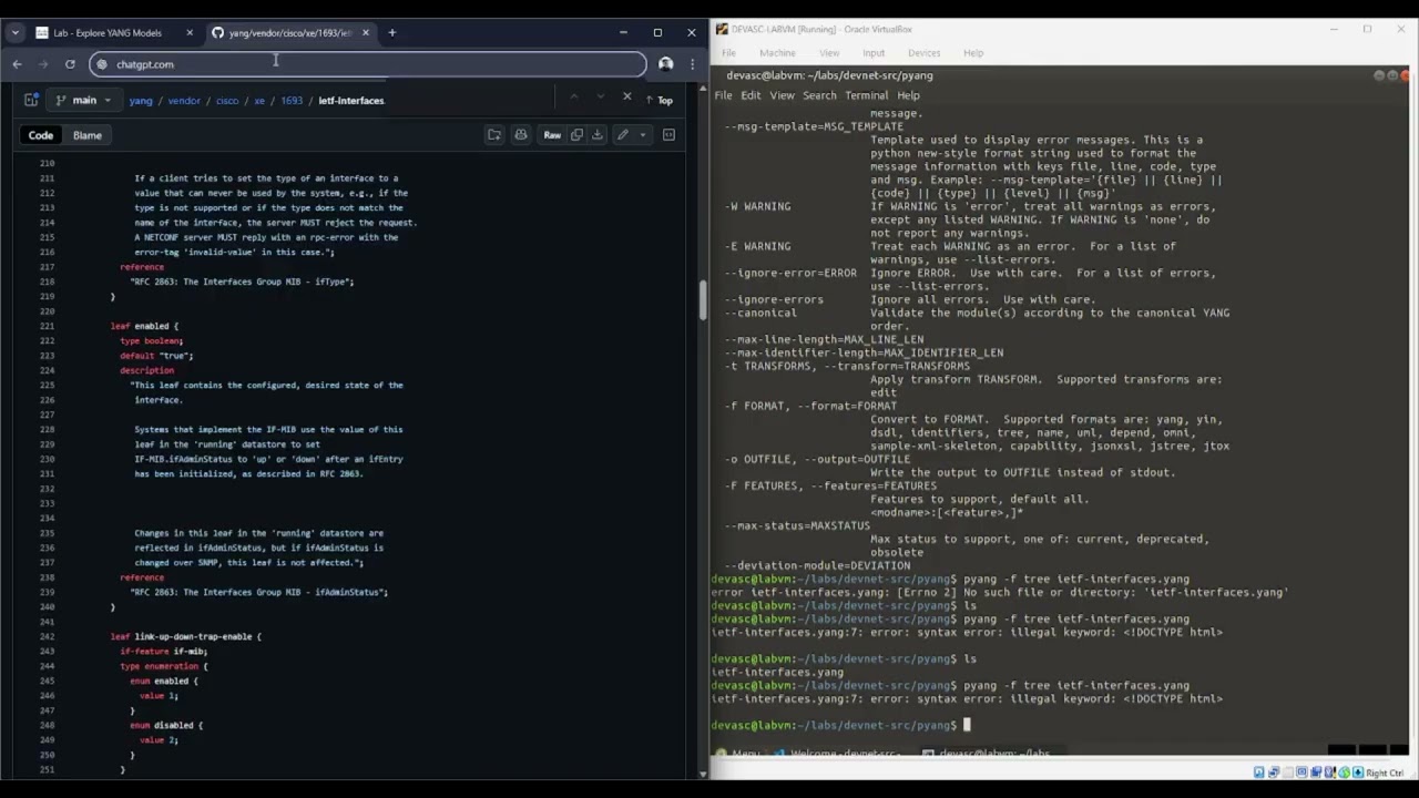 8.3.5 Lab - Explore YANG Models Hafizh