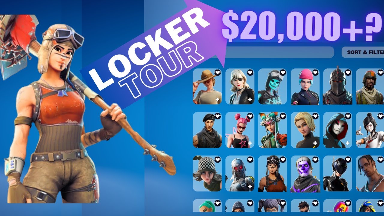 🔥🔥 CRAZY $20,000+?🤑 FORTNITE Locker Tour - Renegade Raider, Travis Scott ? + Free Skin Giveaway!🔥