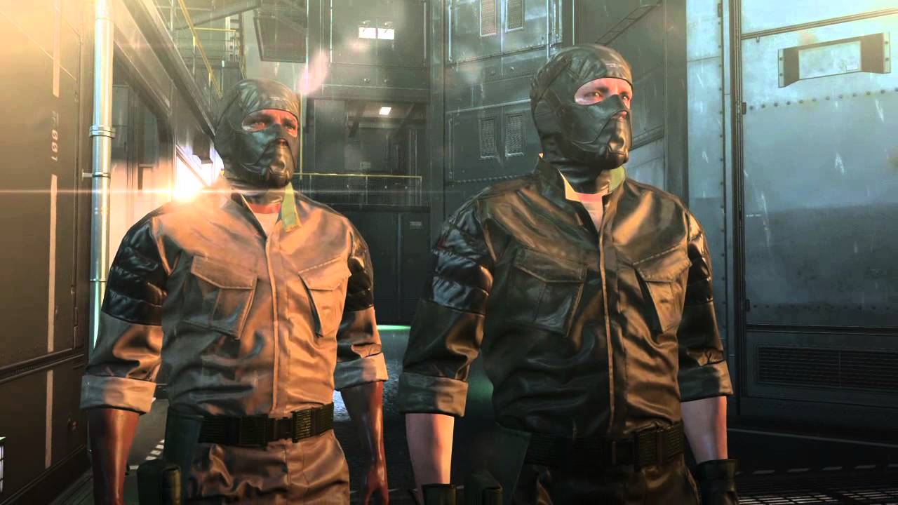 MGSV Mother base soldiers fight cutscene