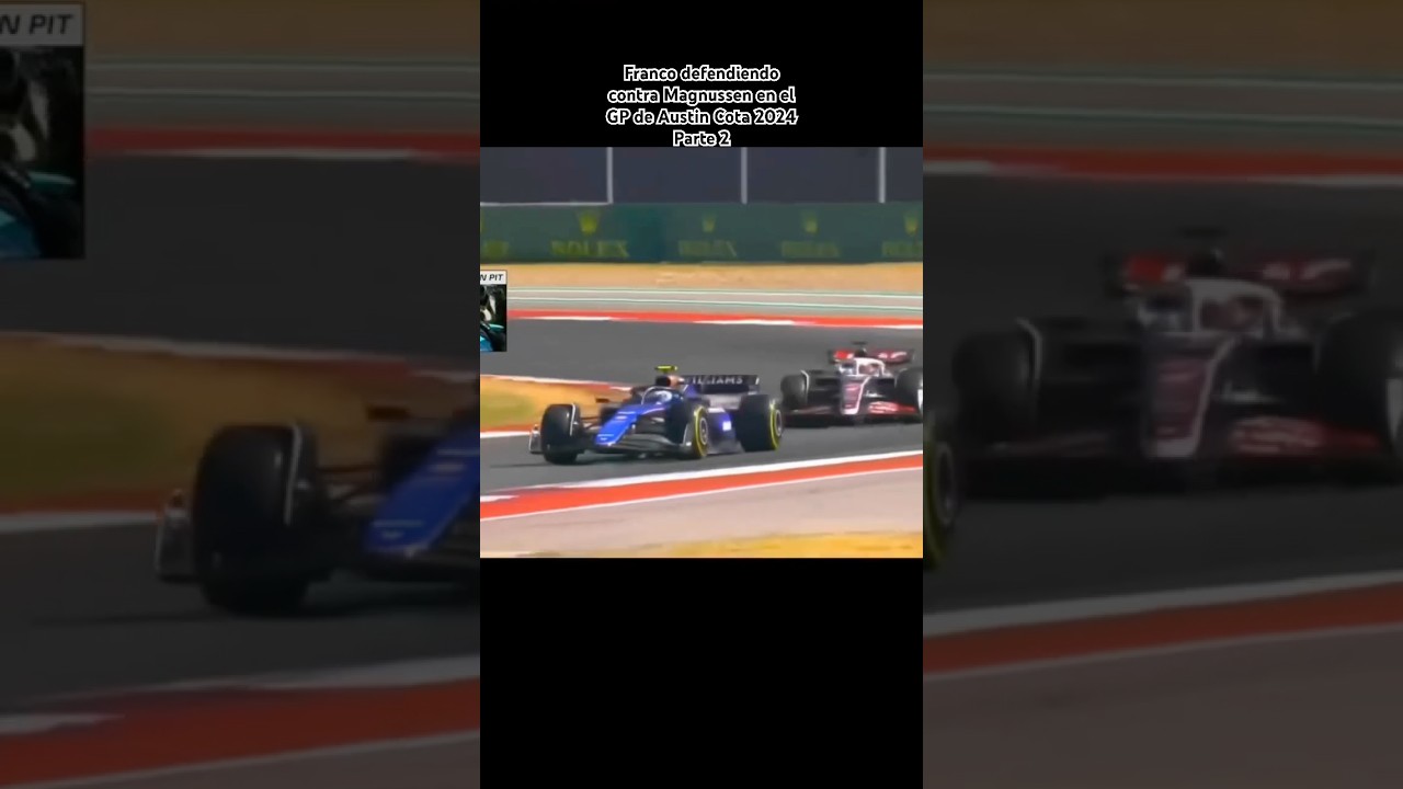#colapinto aguantando a #magnussen en el GP de #austin #2024 #alpine #williams #automobile