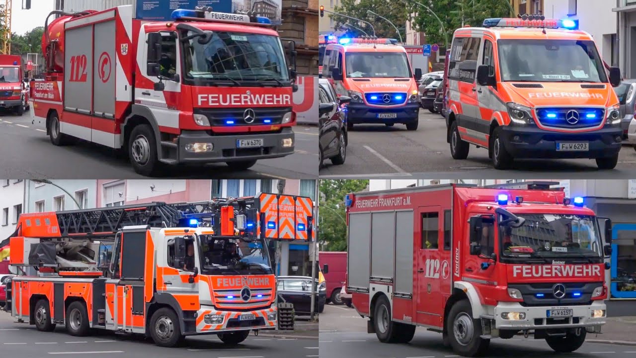 [Großeinsatz am EM-Spieltag] Feuerwehr und Rettungsdienst im Einsatz in Frankfurt