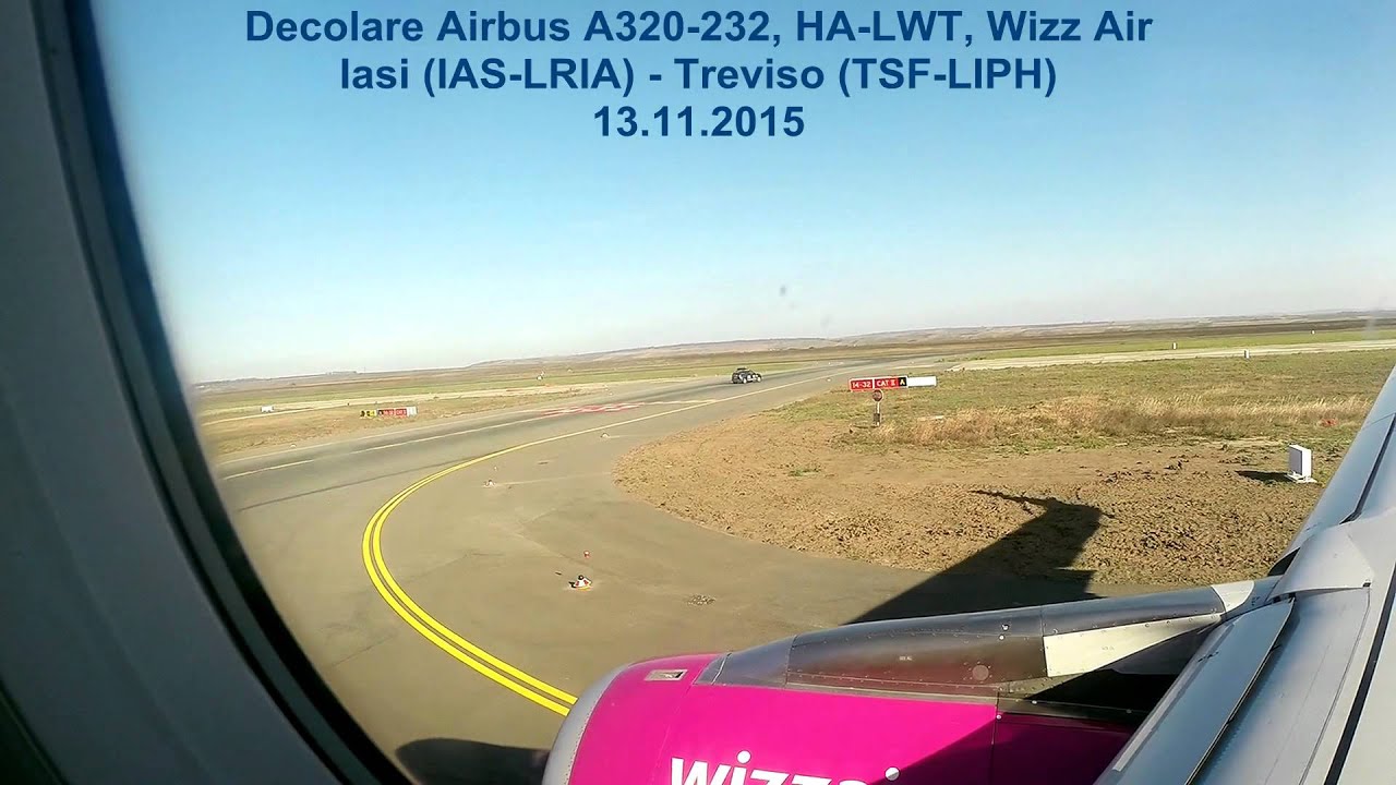 Take Off A320 from Iasi Airport, Romania
