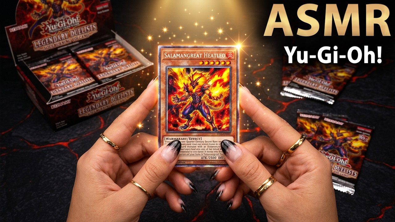 ASMR Unboxing Yu-Gi-Oh! Soulburning Volcano Booster Box🔥