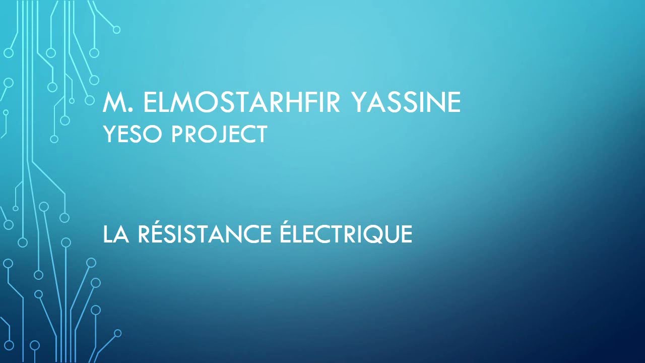 La résistance électrique