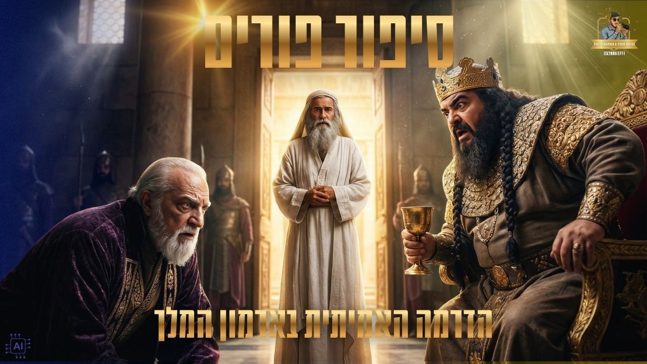 פורים || סיפור מגילת אסתר - הדרמה האמיתית בארמון המלך  | בהמחשת AI