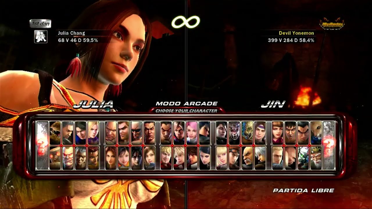Tekken 6 (PS3). Arcade Mode with Julia Chang