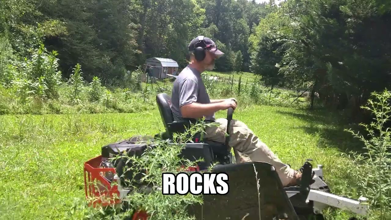 Overgrown Property Mowing, Hidden Hazards Everywhere. Real Time. part 1
