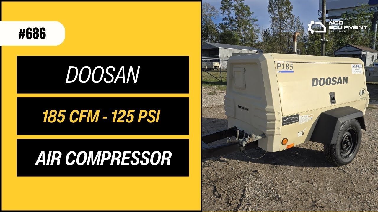 Doosan 185 CFM  Portable Air Compressor | 