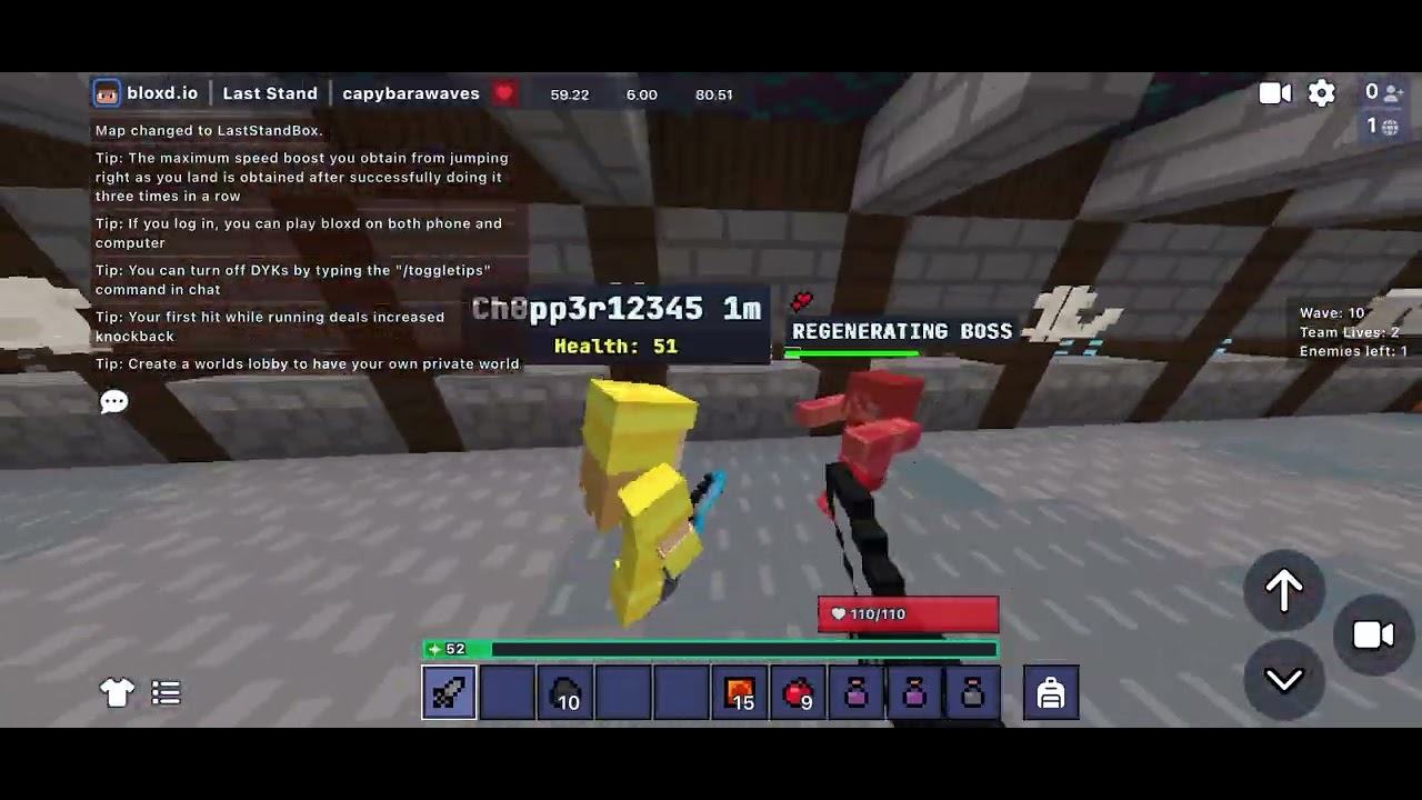 Playing Last Stand in Bloxd with ft. Ch0pp3r (lil bro)