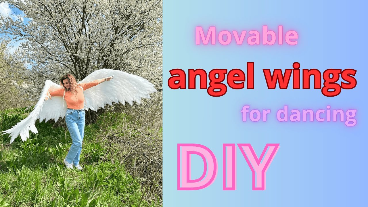 Angel Wings DIY \ Movable angel wings for dancing \ Подвижные крылья ангела  для танца.