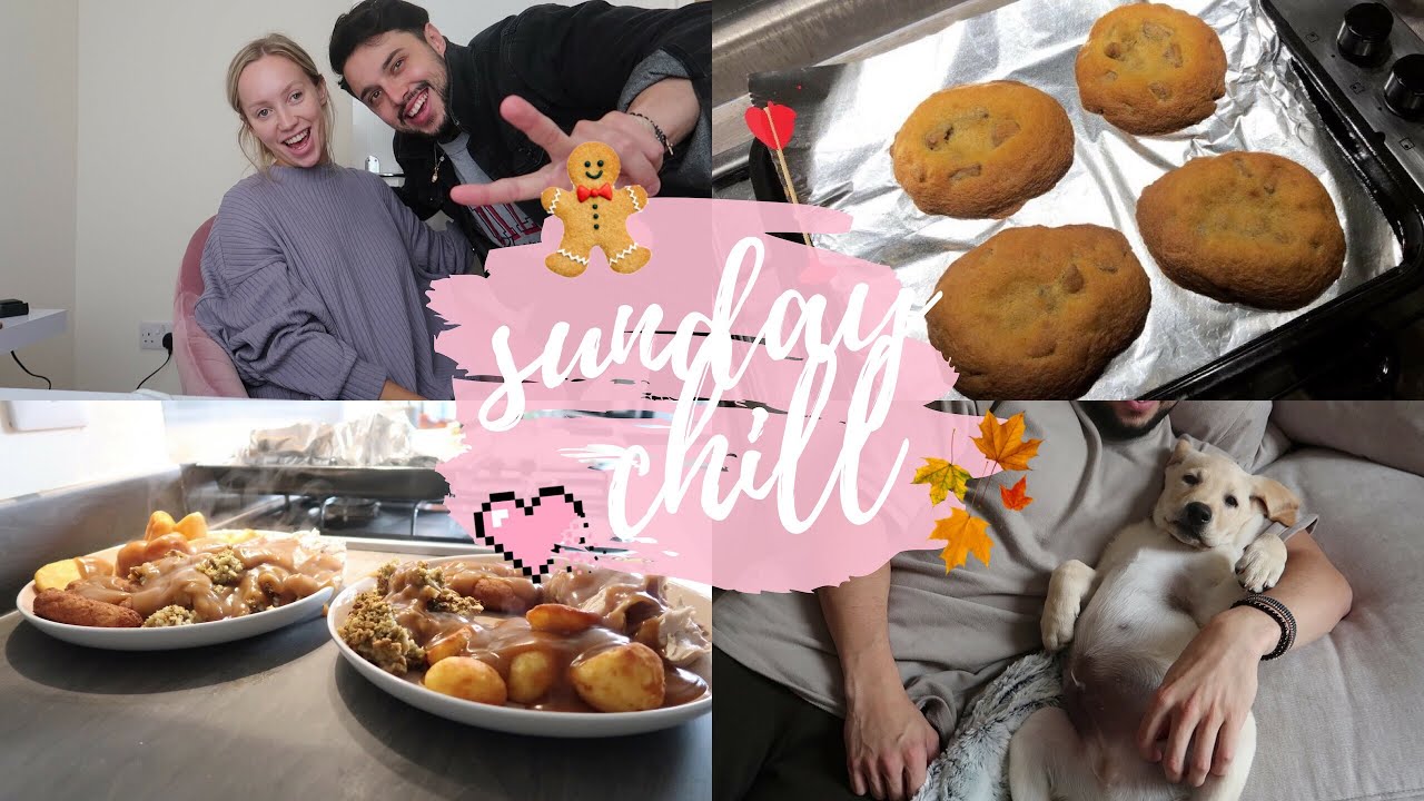 SUNDAY CHILL WITH US | BAKING COOKIES, MOVIE DAY & FOOD SHOPPING