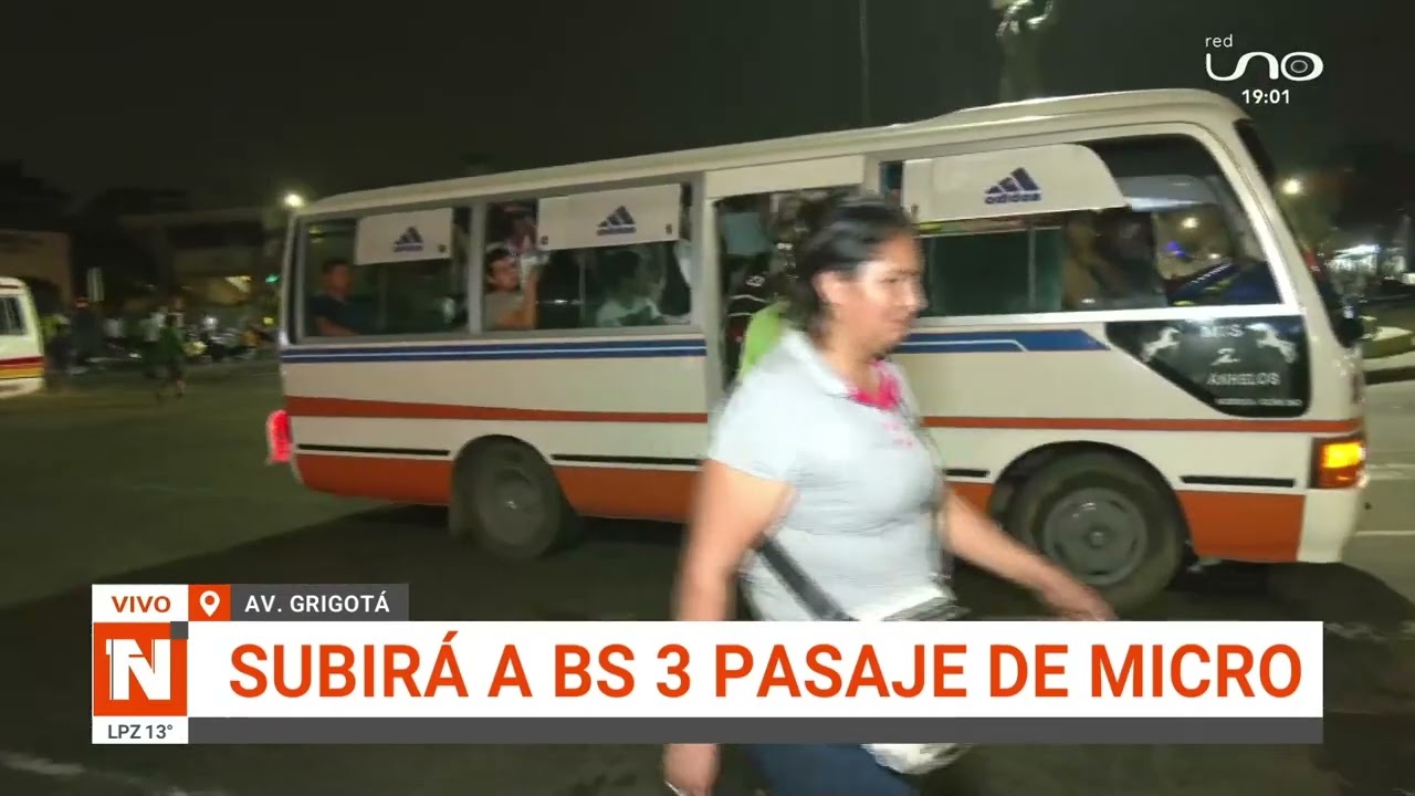 Subir&aacute; a 3 bs pasaje de micro