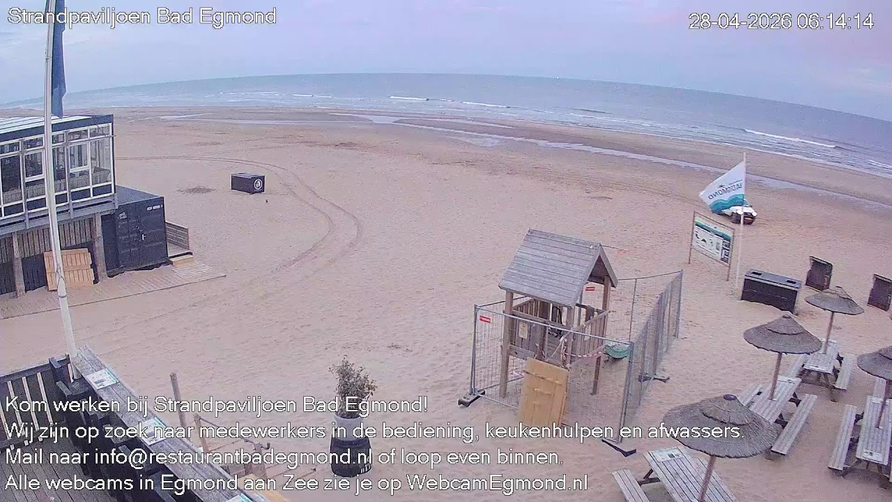 🔴 Live vanaf de Nederlandse kust – Egmond aan Zee 24/7 HD webcam