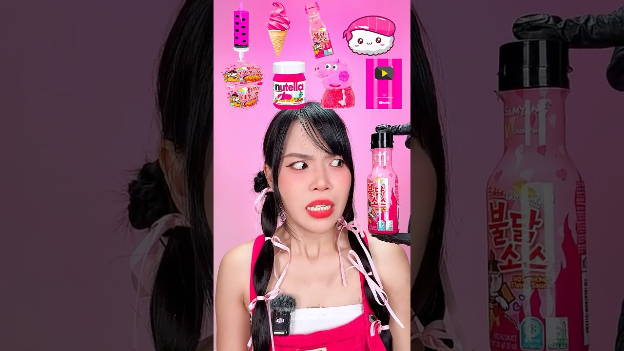 Barbie Girl Pink Eating Challenge 🌸🩷 