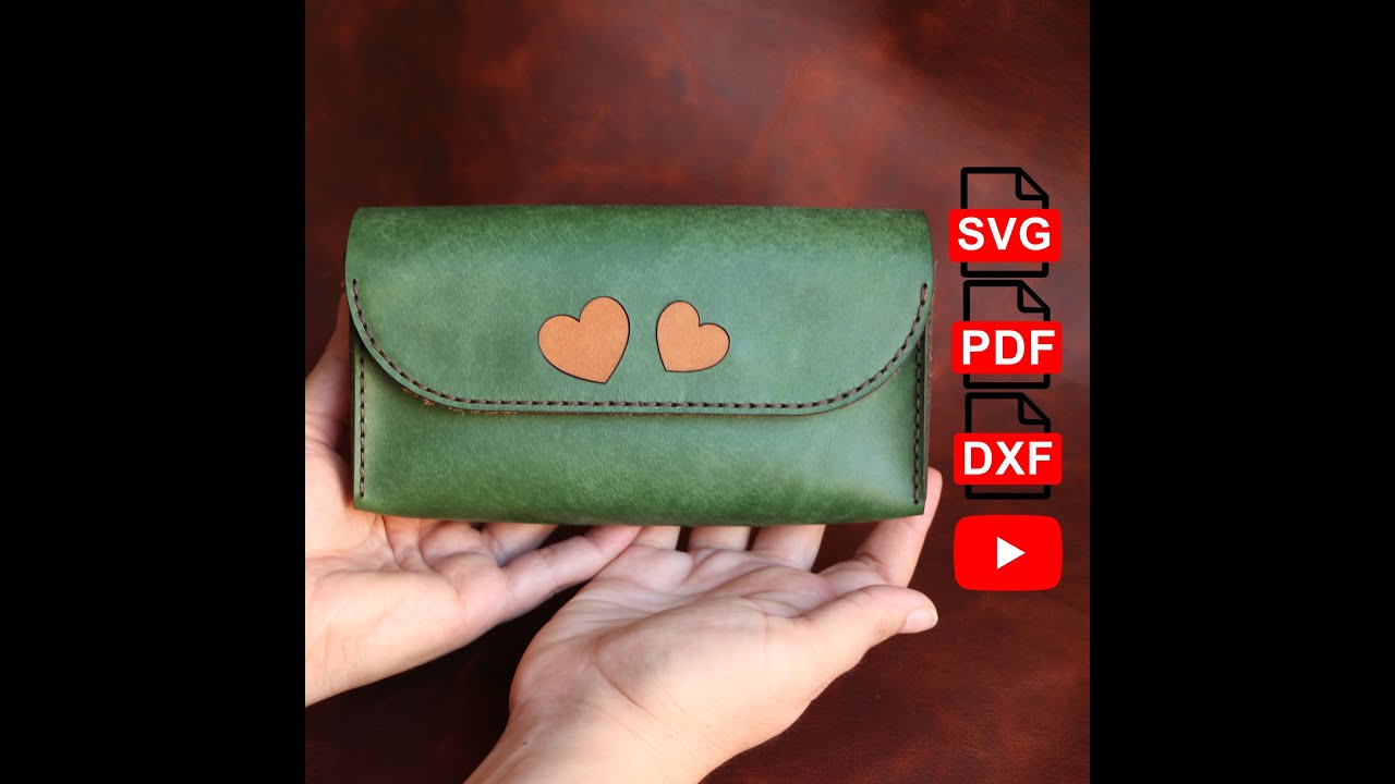 Heart Leather Bag Pattern / Heart Leather Bag Template /A4 and Us Letter Pdf/ Svg / Dxf Laser Cut
