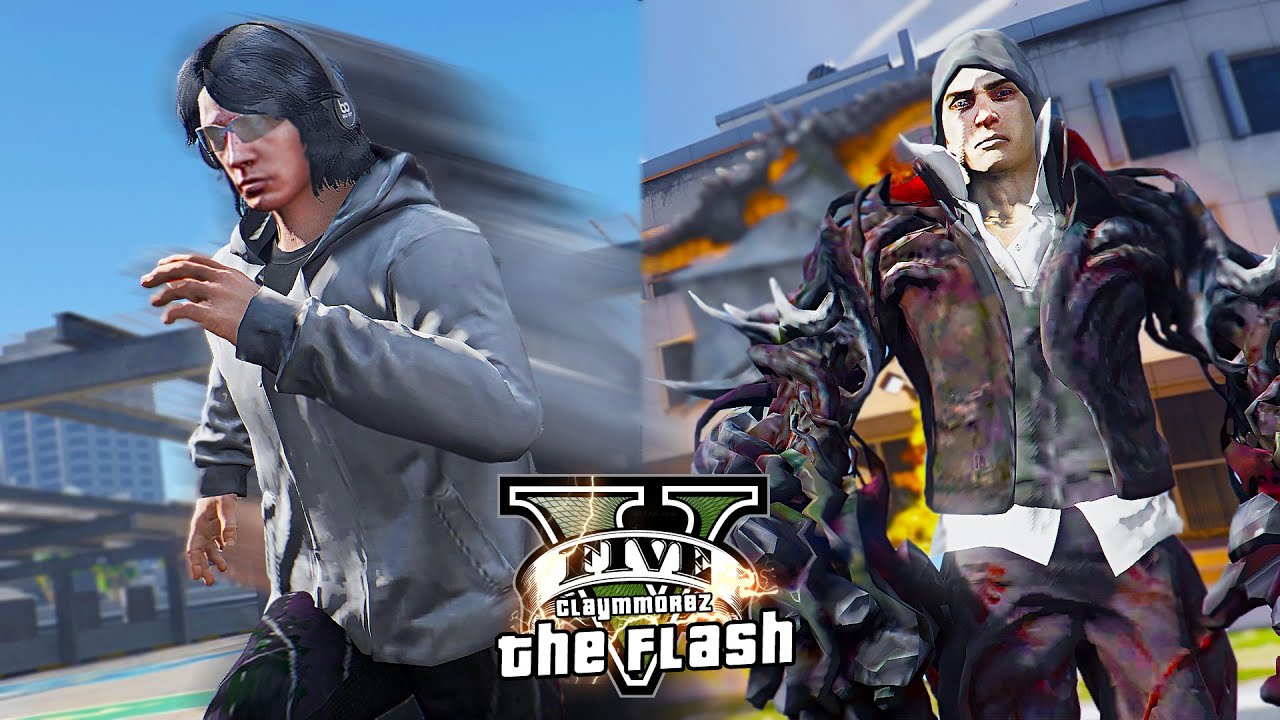 GTA 5 PC - Quicksilver VS The Prototype and Dragons ! (Ultimate Flash Mod Gameplay)