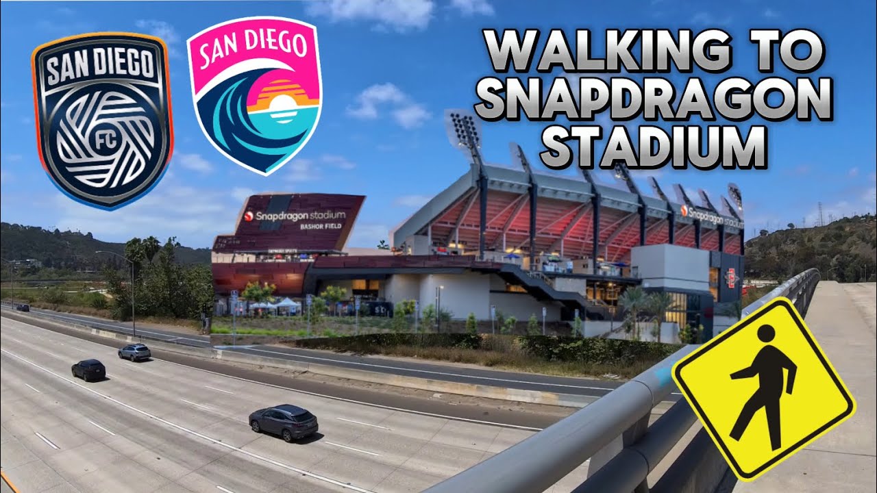 Walking to Snapdragon Stadium