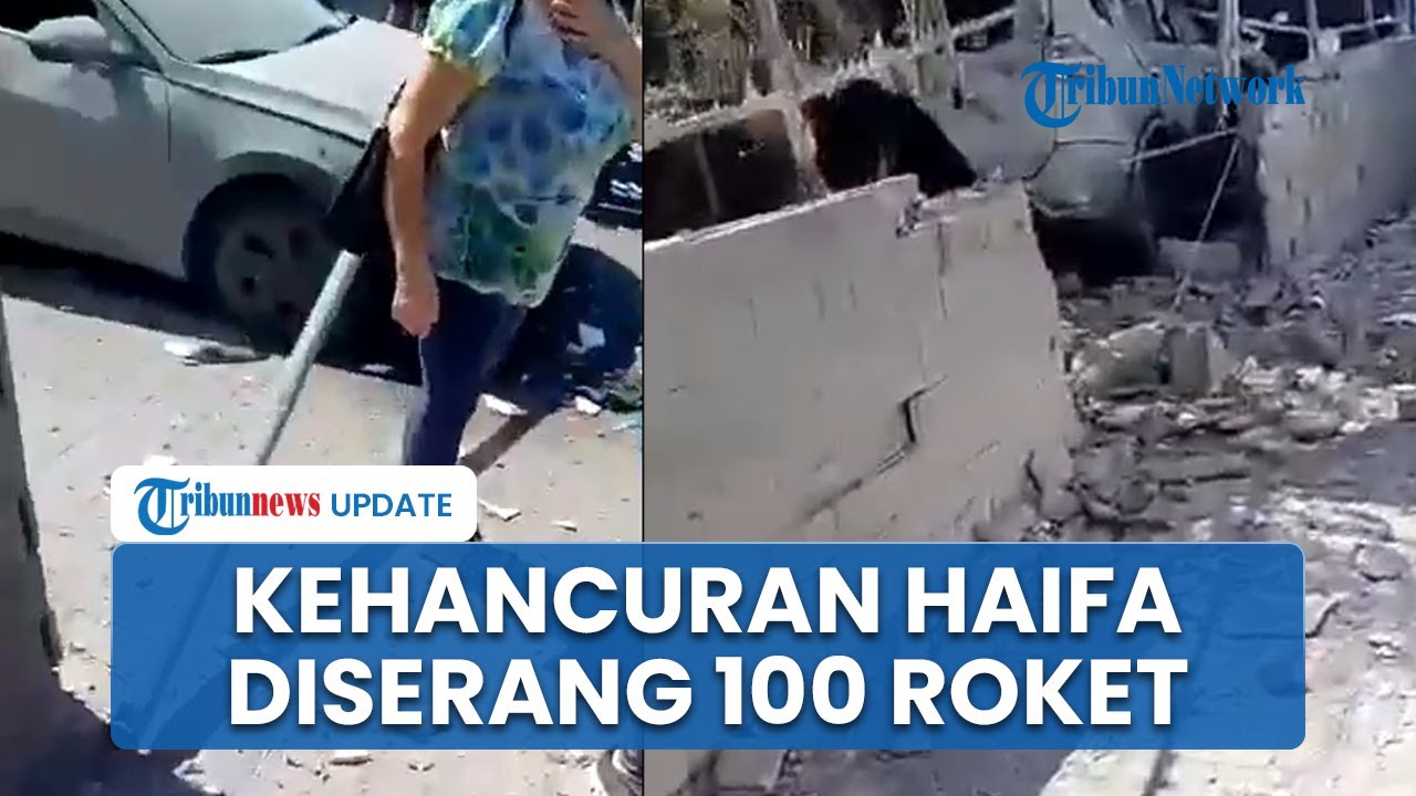 Kota Haifa Israel Porak-poranda seusai Diserang 100 Roket Hizbullah, Serangan Terbesar sejak Perang