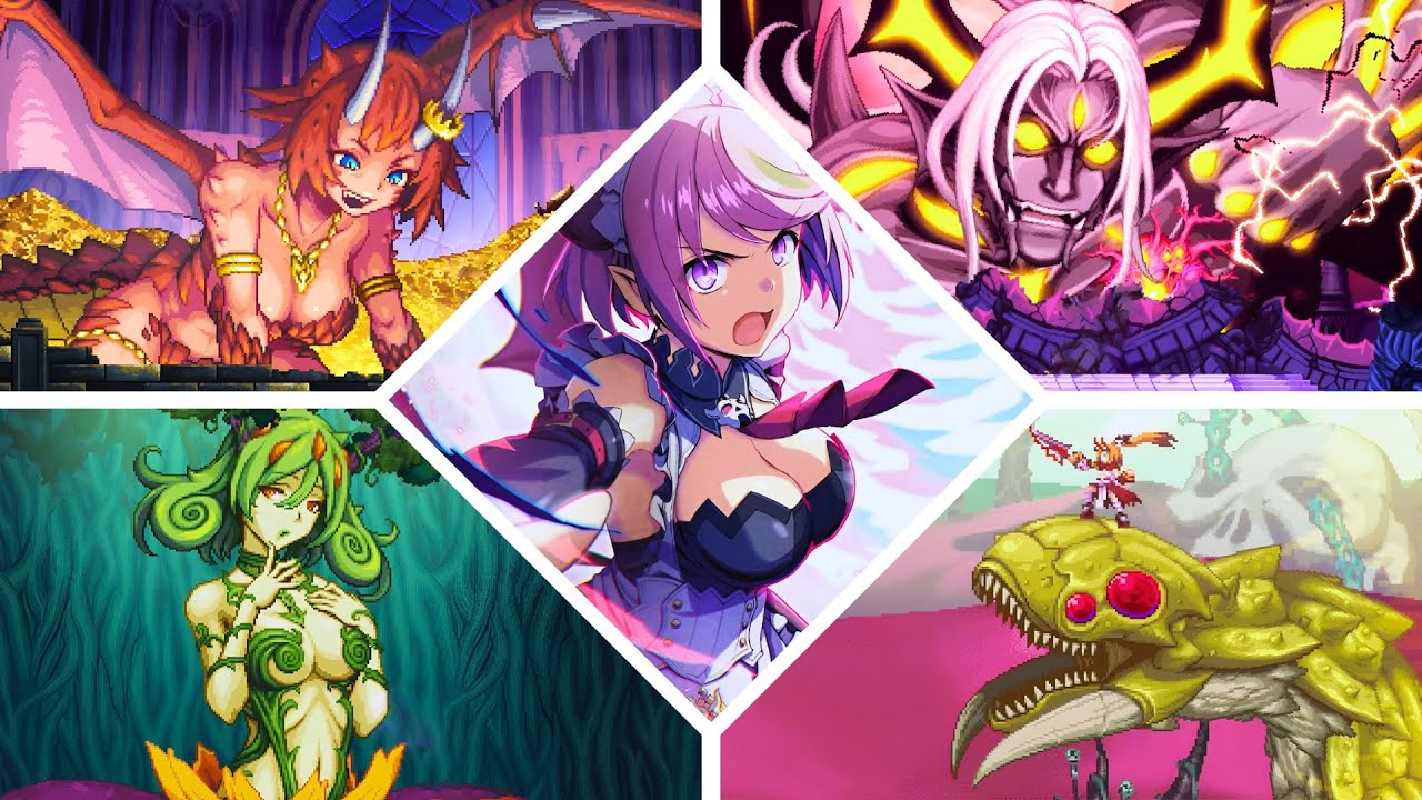Gal Guardians: Servants of the Dark - All Bosses + All Endings (Challenger Mode)
