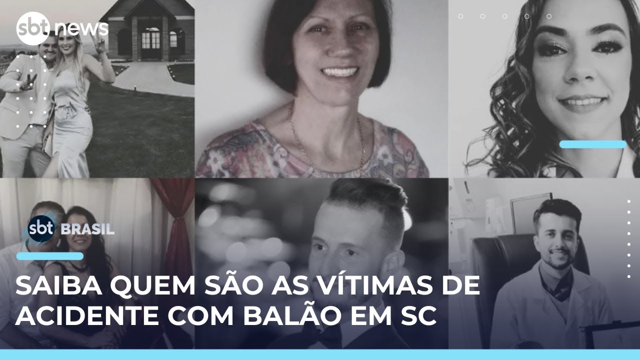 Saiba quem são as oito vítimas da queda do balão em Santa Catarina | #SBTBrasil