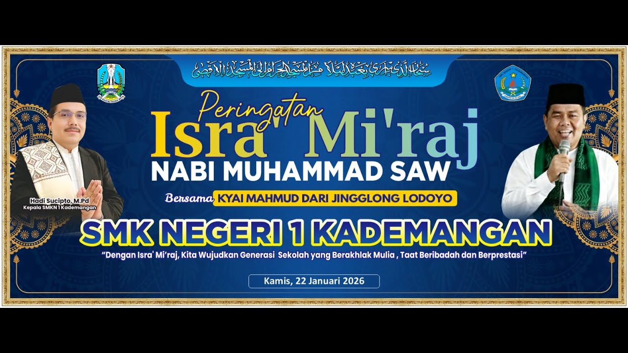 Peringatan Isra' Mi''raj Nabi Muhammad SAW | SMKN 1 Kademangan | Kamis 22 Jan 2026