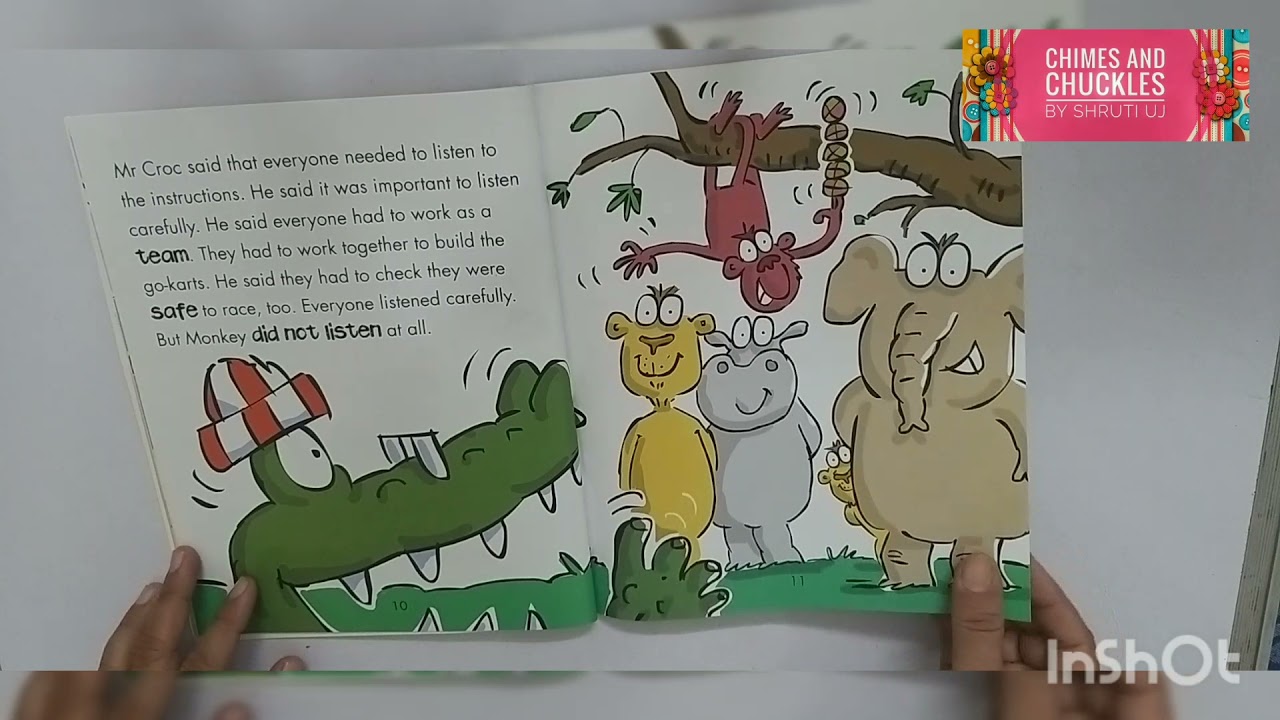 Story time- Monkey needs to Listen.. A book about paying Attention! by Sue Graves and Trevor Dunton.