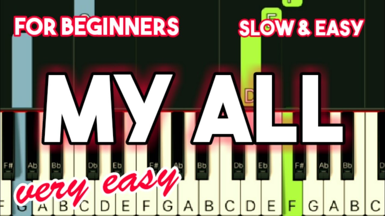 MARIAH CAREY - MY ALL | SLOW & EASY PIANO TUTORIAL