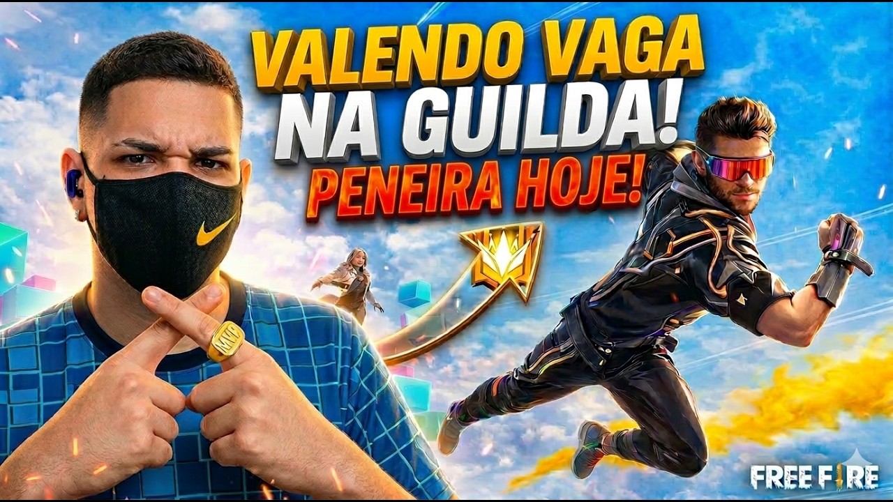 SALA COM SEGUIDORES 🔥 PENEIRA VALENDO VAGA NA GUILDA 😱 | FREE FIRE AO VIVO