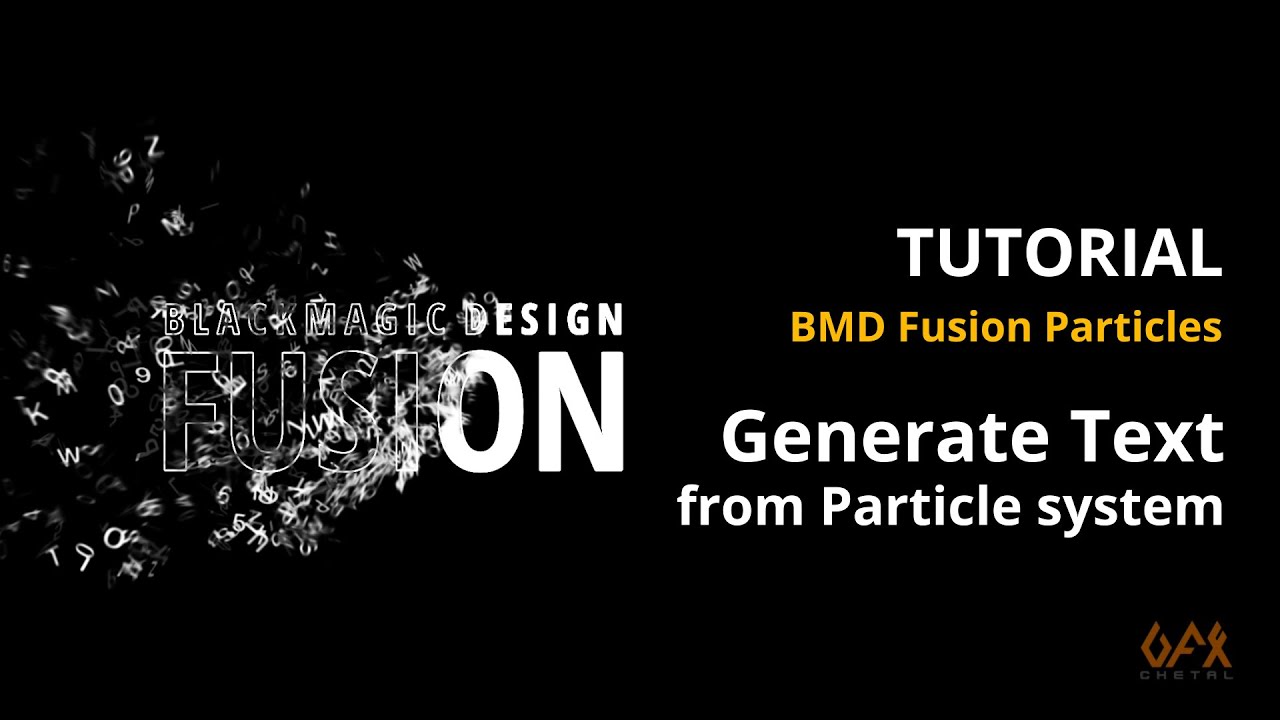 BMD Fusion Particles Tutorial | Generate Text from Particle system
