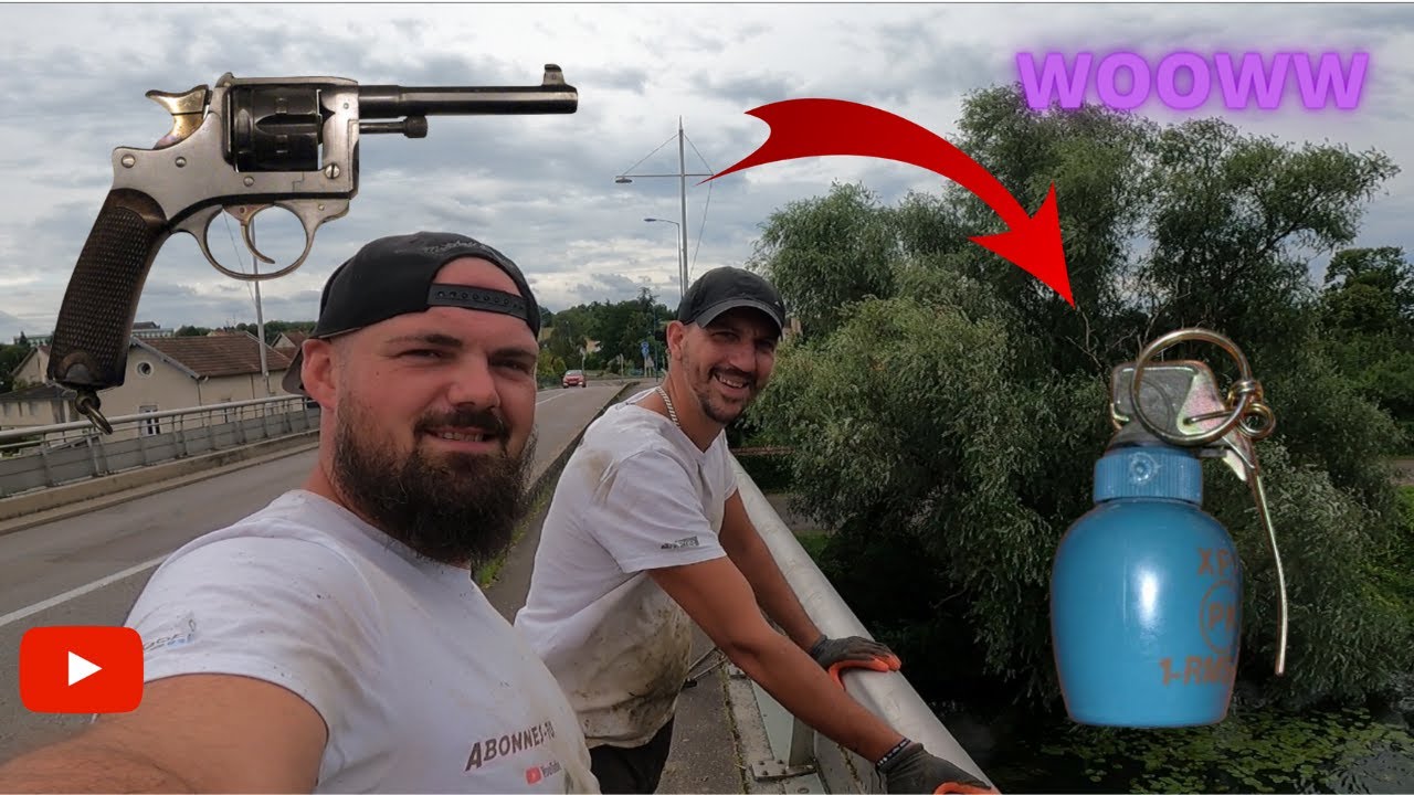 Encore une sacré belle pêche a l'aimant sous se pont ??!! Une arme de la WW1  ??? !!!