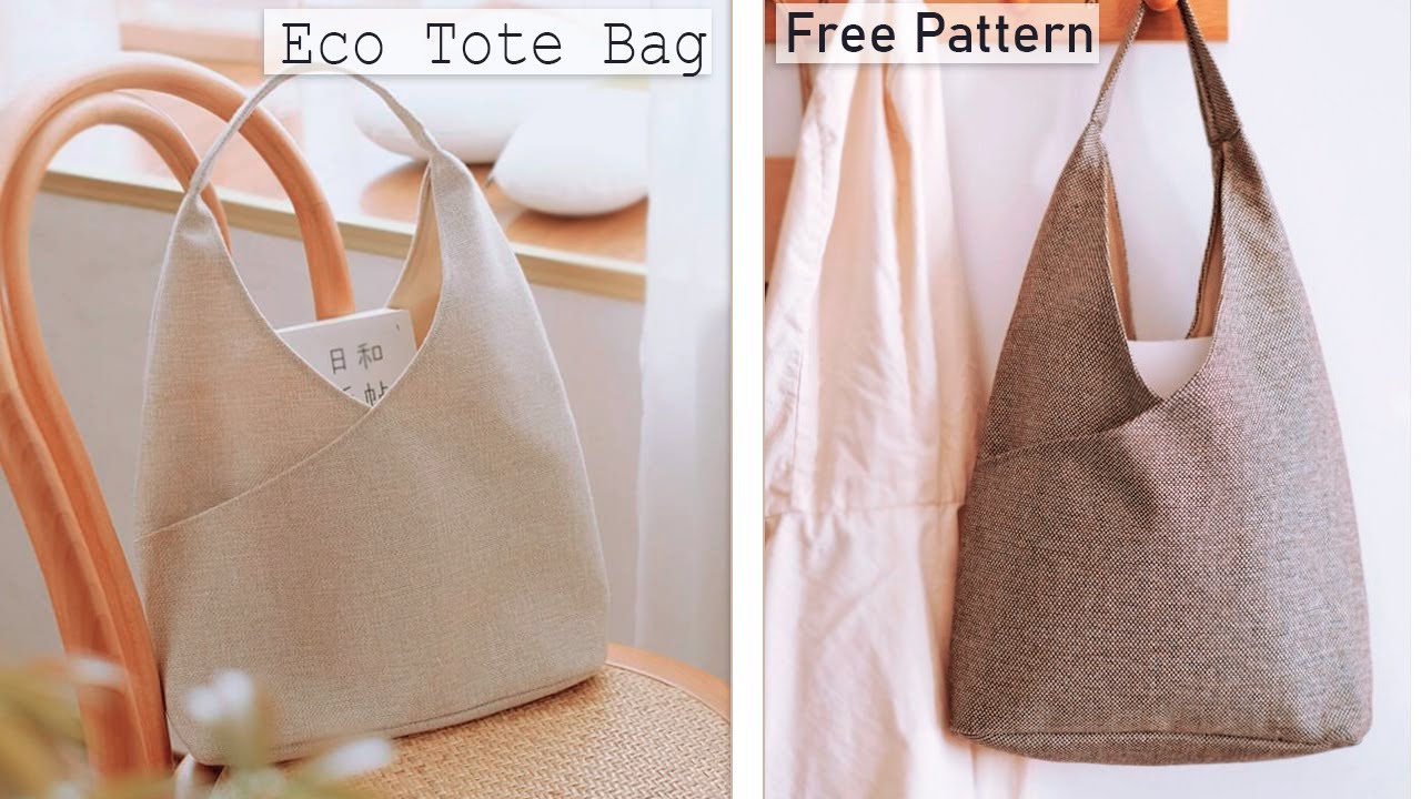DIY Minimalism Eco Bag Idea Sewing from Canvas
