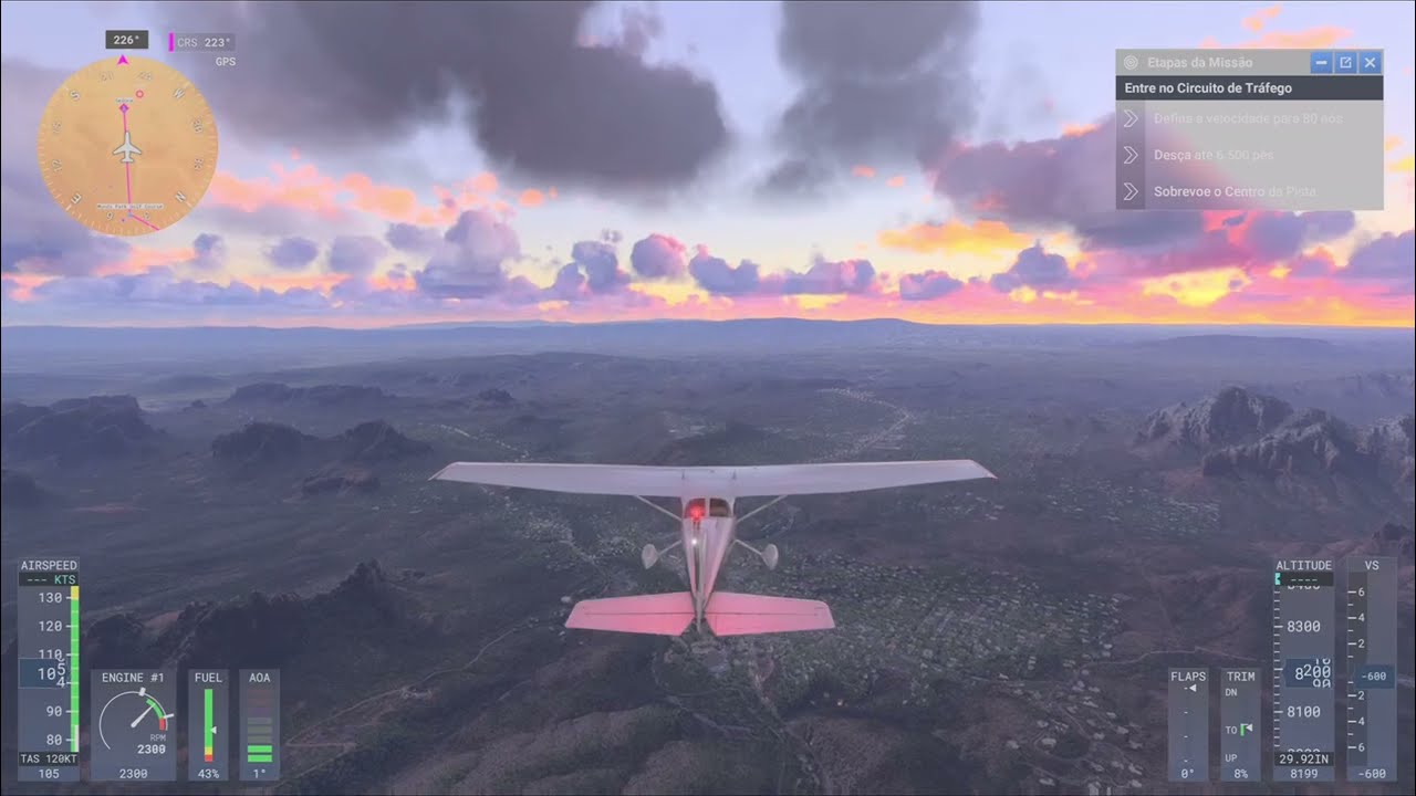 Flight Simulator 2024  - TREINAMENTO PRIMEIRA NAVEGAÇÃO EM VOO SOLO - LICENÇA  COMERCIAL PILOTO