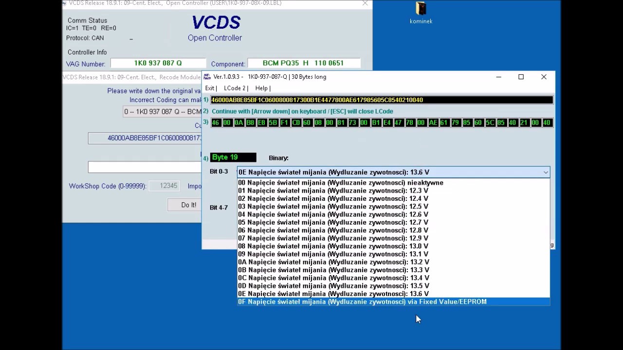VCDS dla początkujących cz. 17 - centralna elektryka - światła