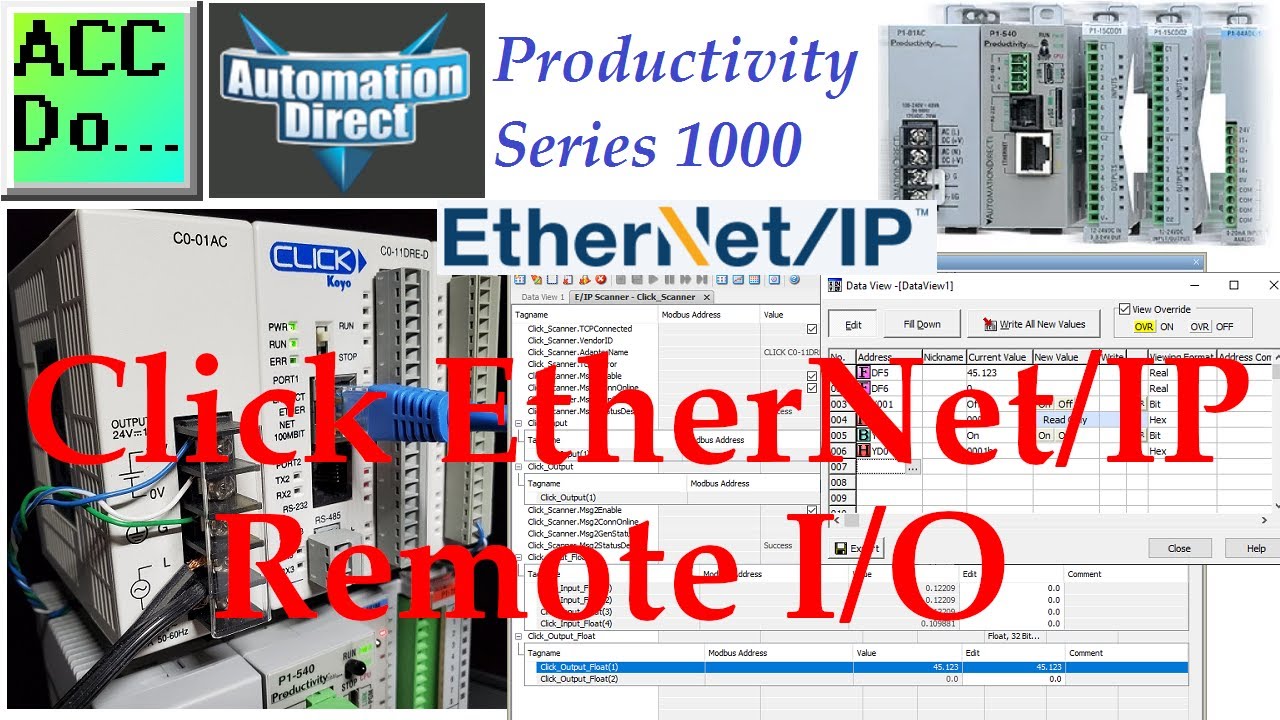 Productivity 1000 PLC with Click IO Implicit Messaging Configuration