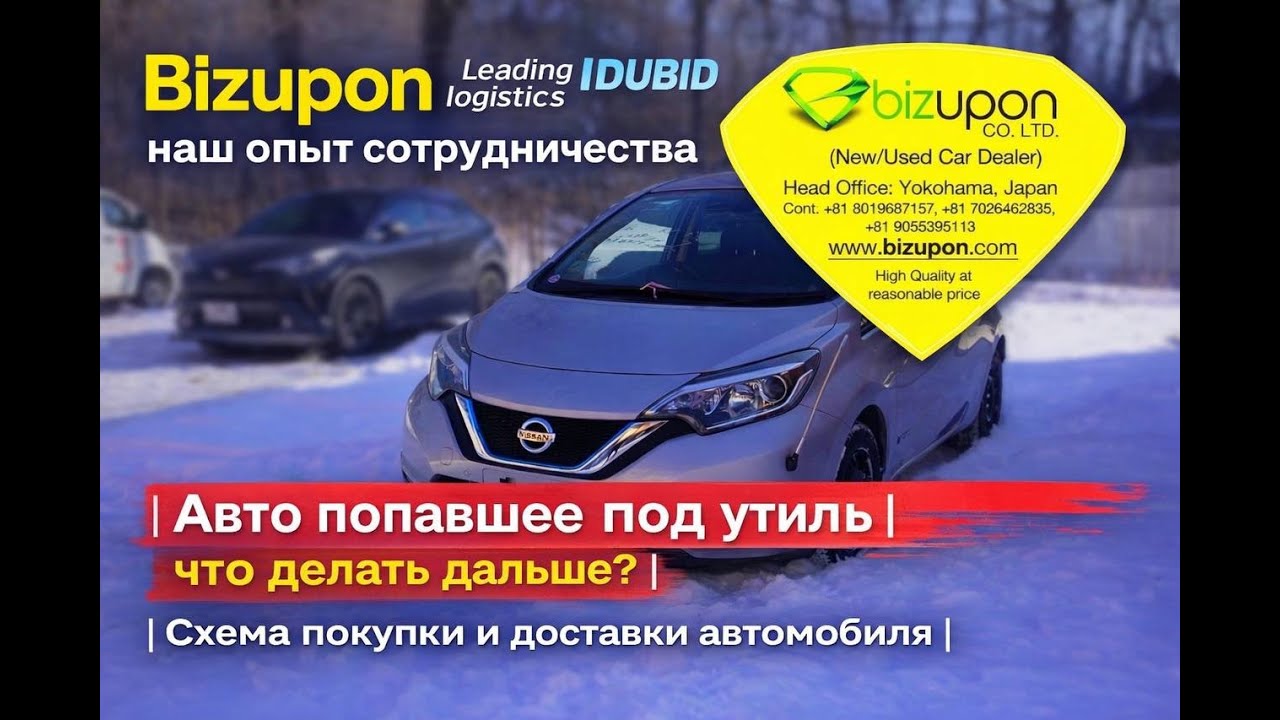 Bizupon наш опыт сотрудничества|Авто попавшее под утиль что делать дальше?|Схема покупки и доставки
