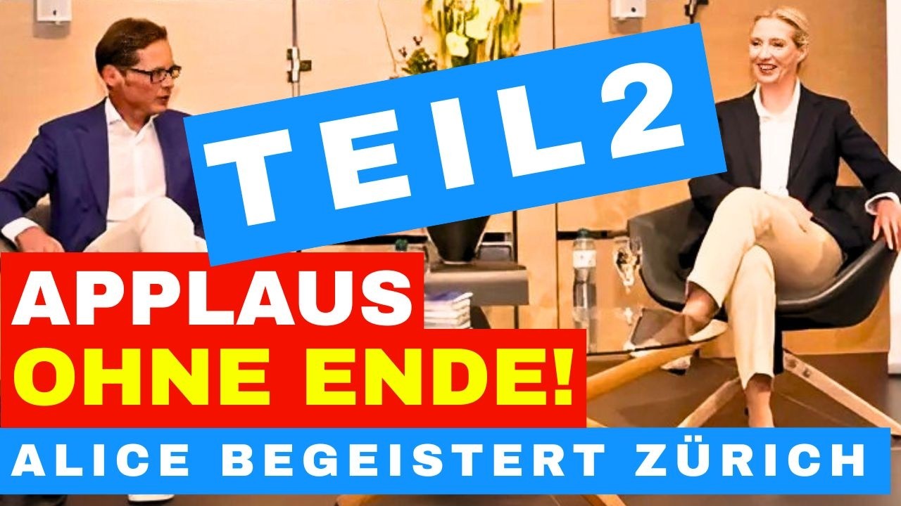 TEIL2: 700 Menschen feiern Alice Weidel AfD &ndash;  Publikum in Z&uuml;rich v&ouml;llig begeistert
