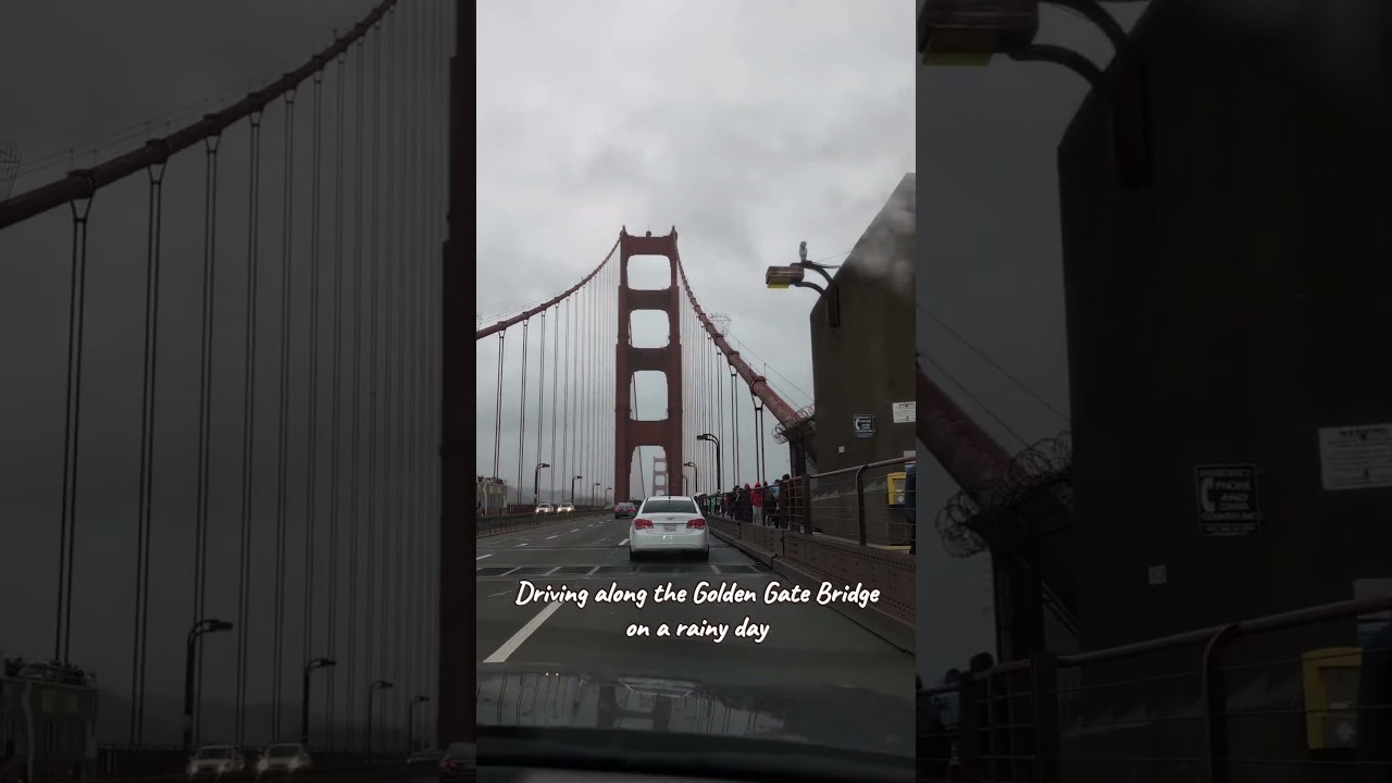Driving along the Golden Gate Bridge