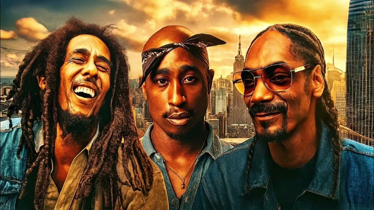 Bob  Marley and snog dog & 2 pac
