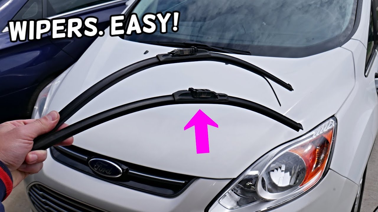 Снятие, замена и установка передних дворников Ford C Max