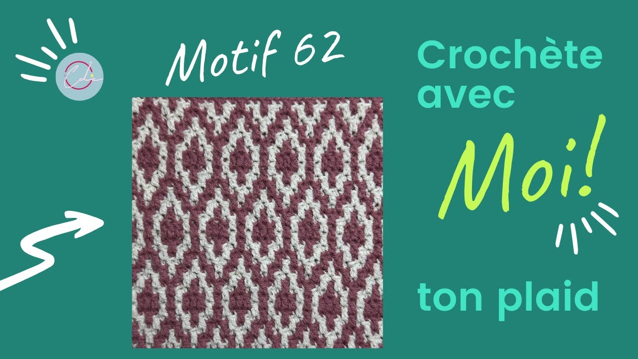 #66 Plaid mosaïque au crochet - Motif 62