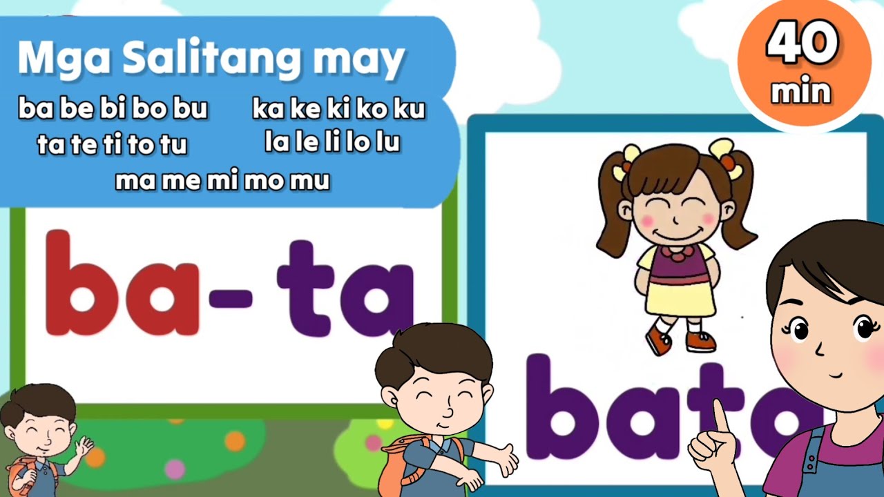 Matutong Magbasa ng Filipino | Pagbasa mga Salitang may Dalawang at Tatlong Pantig 