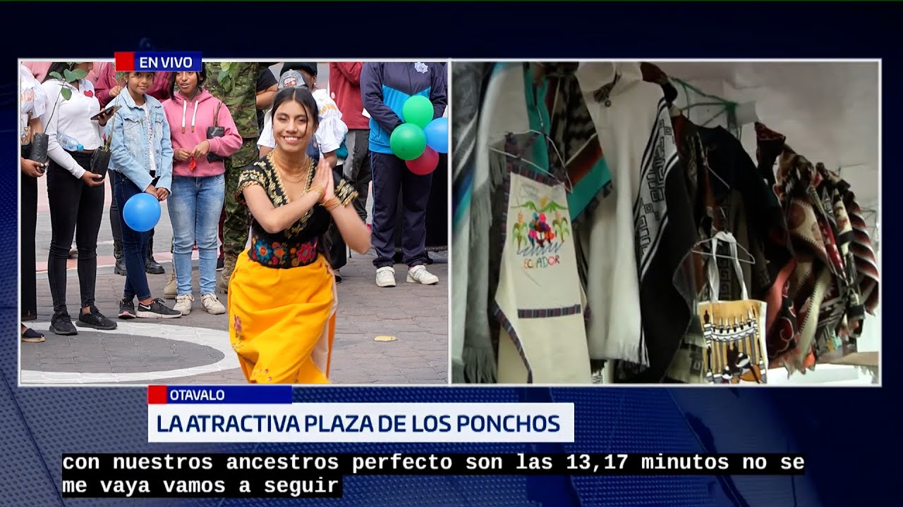 La atractiva Plaza de los Ponchos #OtavaloFlorece