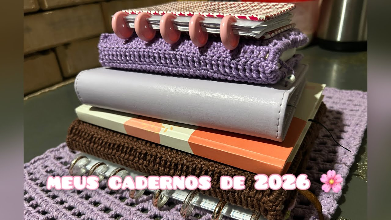 mostrando os cadernos que vou usar em 2026 𖹭.ᐟ