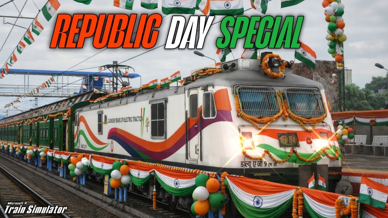 77TH REPUBLIC DAY 🇮🇳 MILITARY SPECIAL TRAIN JOURNEY | TRAIN SIMULATOR |MSTS/OPEN RAILS LIVE