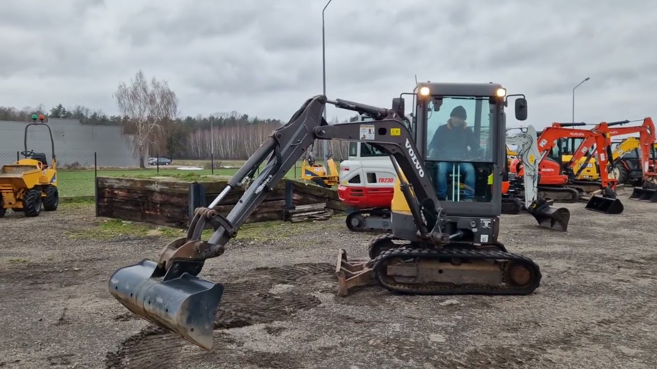 Minikoparka Volvo ECR 25D 2019r 1900 mtg szybkozłącze hydraulika wiernica młot