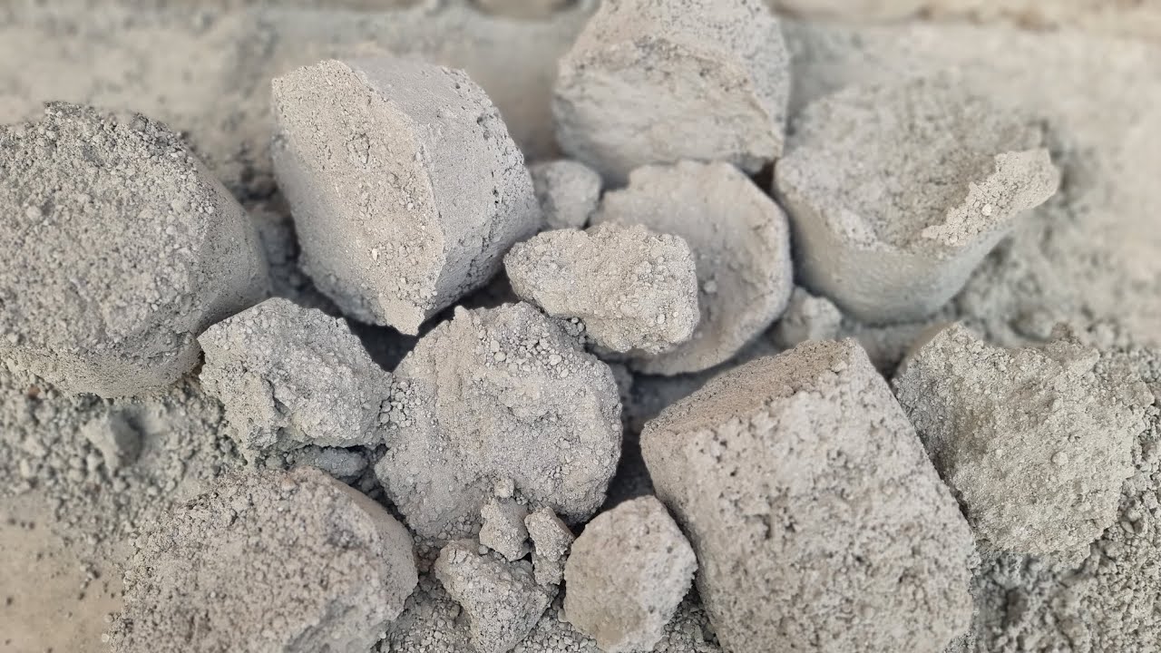 ASMR: Reused Pure Cement Floor Crumbling, Crunchy Crumbling,  Oddly Satisfying #cement #crumbling