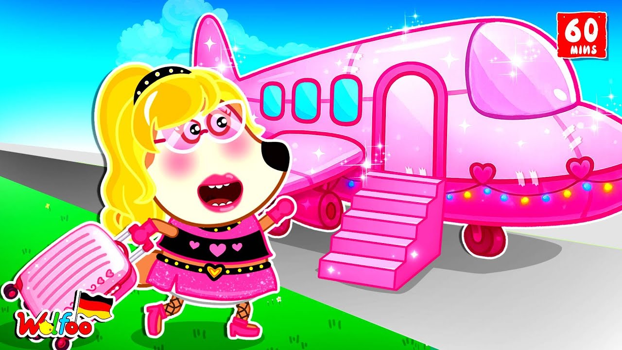 Wolfoo Geschichte 🐺 Überrasche Lucy mit einem TRAUMURLAUB in einem Pappflugzeug - Videos für Kinder