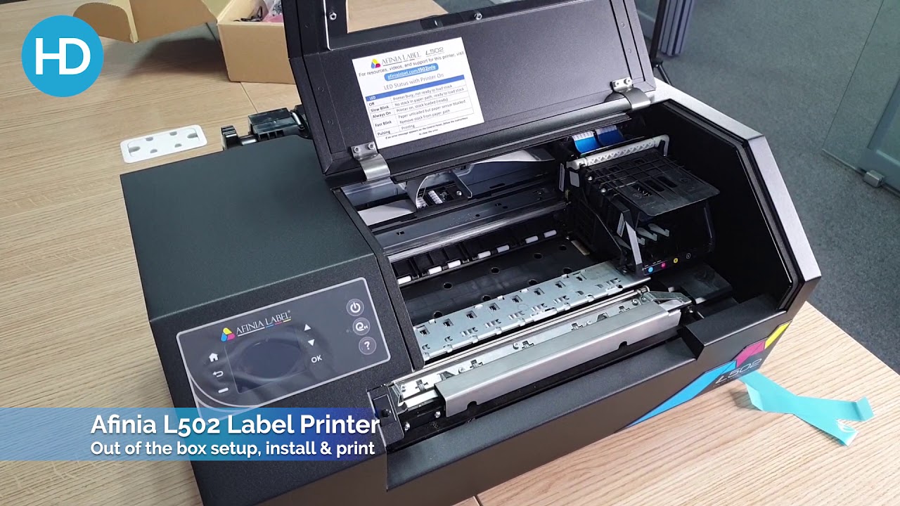 Afinia L502 - Out of the box setup and what comes included | HD Labels